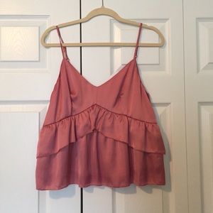 Anthropologie Tops - Anthropologie Maeve Harrison Pink Ruffle Cami Anthropologie Tops - Anthropologie Maeve Harrison Pink Ruffle Cami